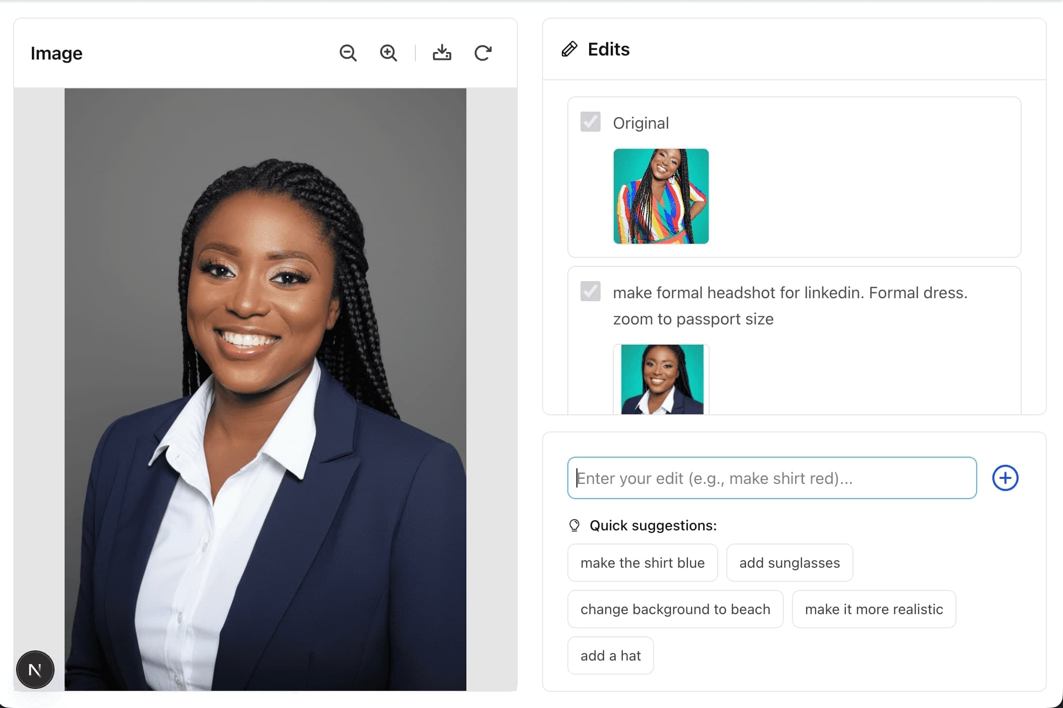 Edit photos with simple text commands